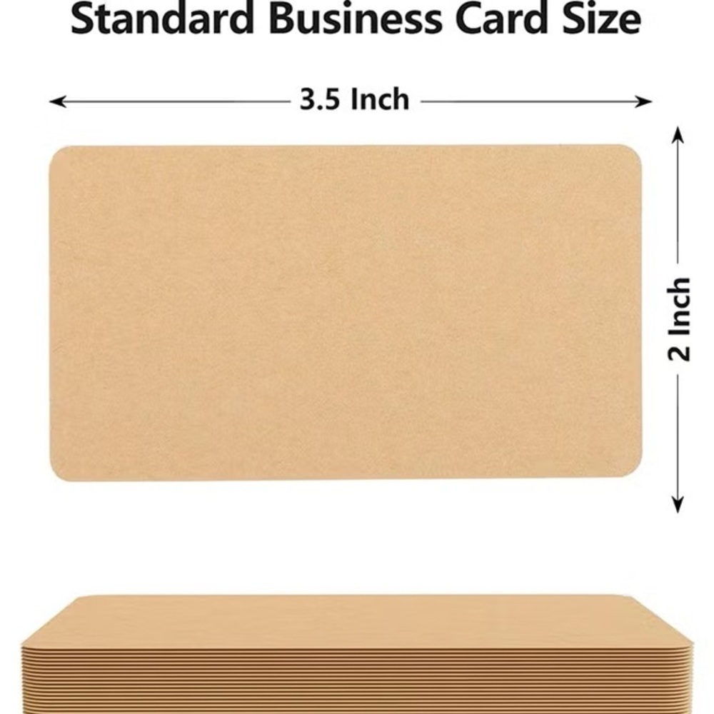 100 Blank Kraft Business Cards
